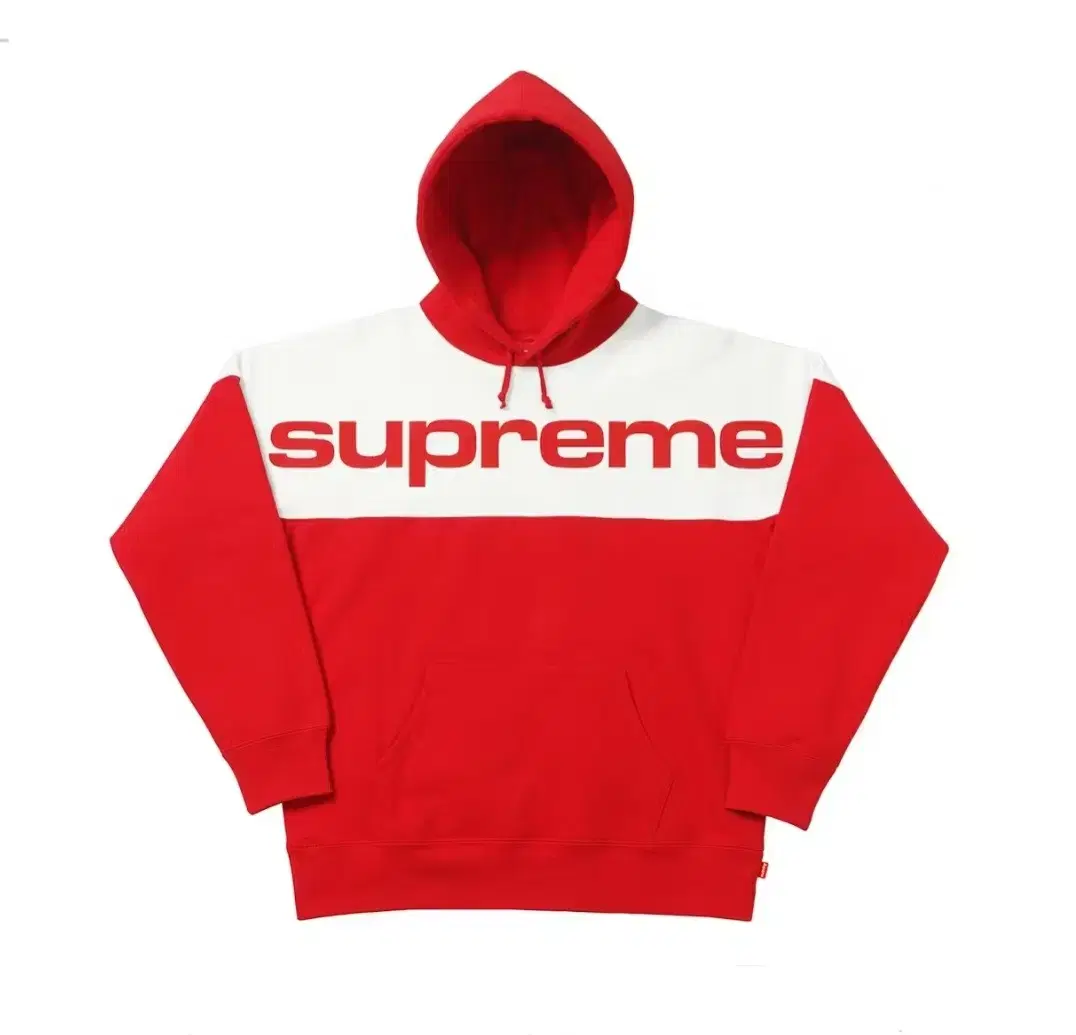 Supreme Block Hoodie Red 17fw [XL]