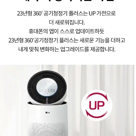 LG 엘지 퓨리케어 공기청정기 AS283DWFAM 무빙휠포함 UP가전