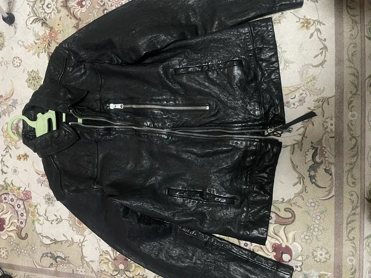 All Saints Swaddin Leather Jacket M