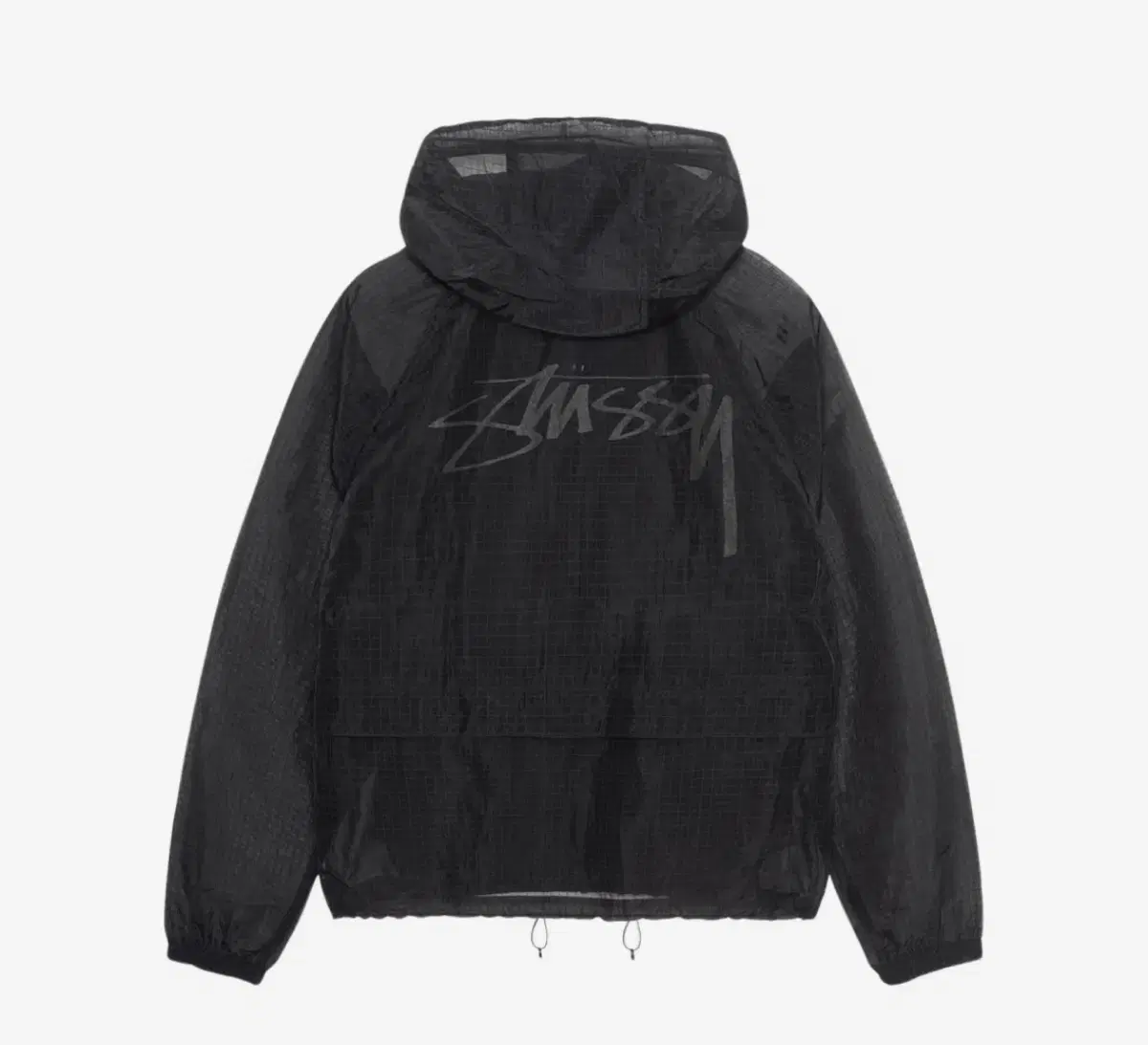 [XL] Stussy Beach Shell Transparent Ripstop Black