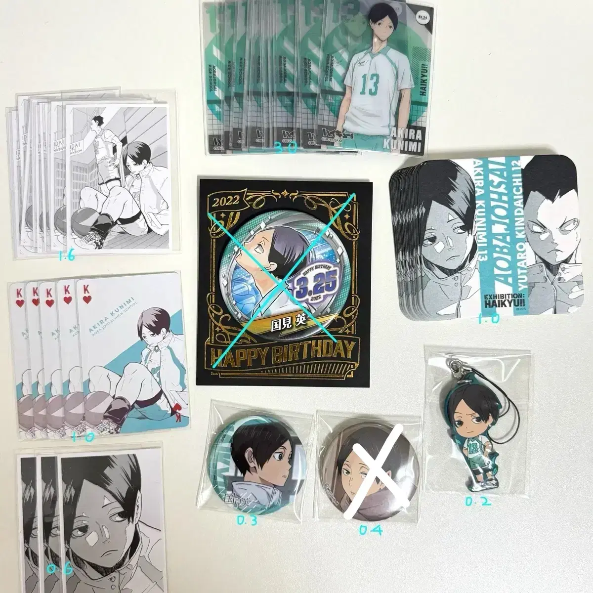 Haikyuu Kunimi Akira Goods Chiryu Can Badge