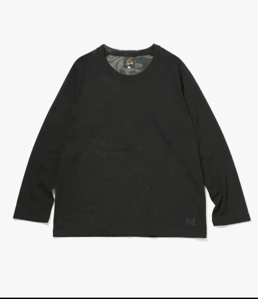 (L) Needles Mesh Long Sleeve Black