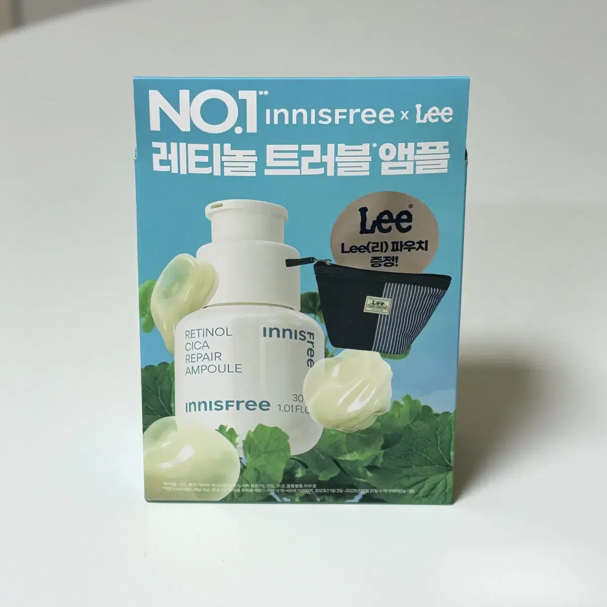 [미사용] 이니스프리 레티놀 시카 흔적 앰플 30ml + Lee 파우치