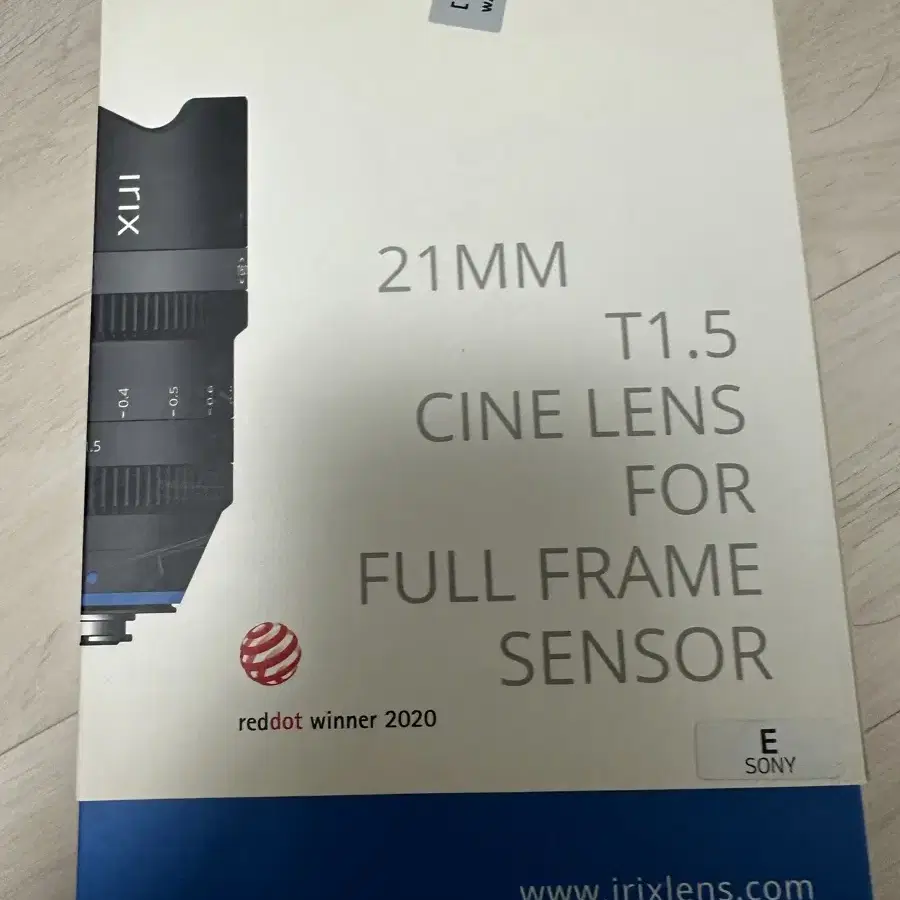 Irix cine 21mm t 1.5 sony 렌즈 미개봉 새제품