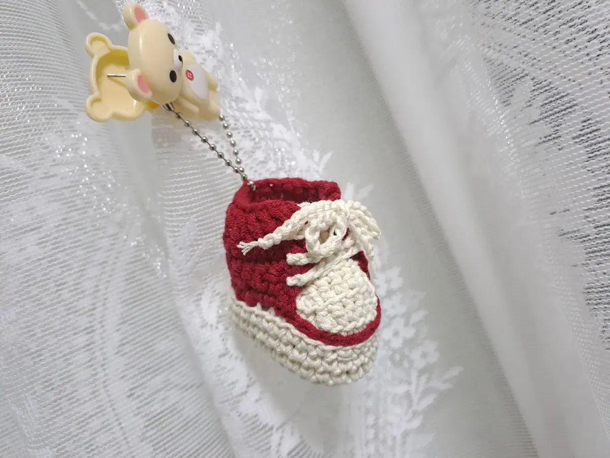 Shoe Friendship Couple Knitting Keyring