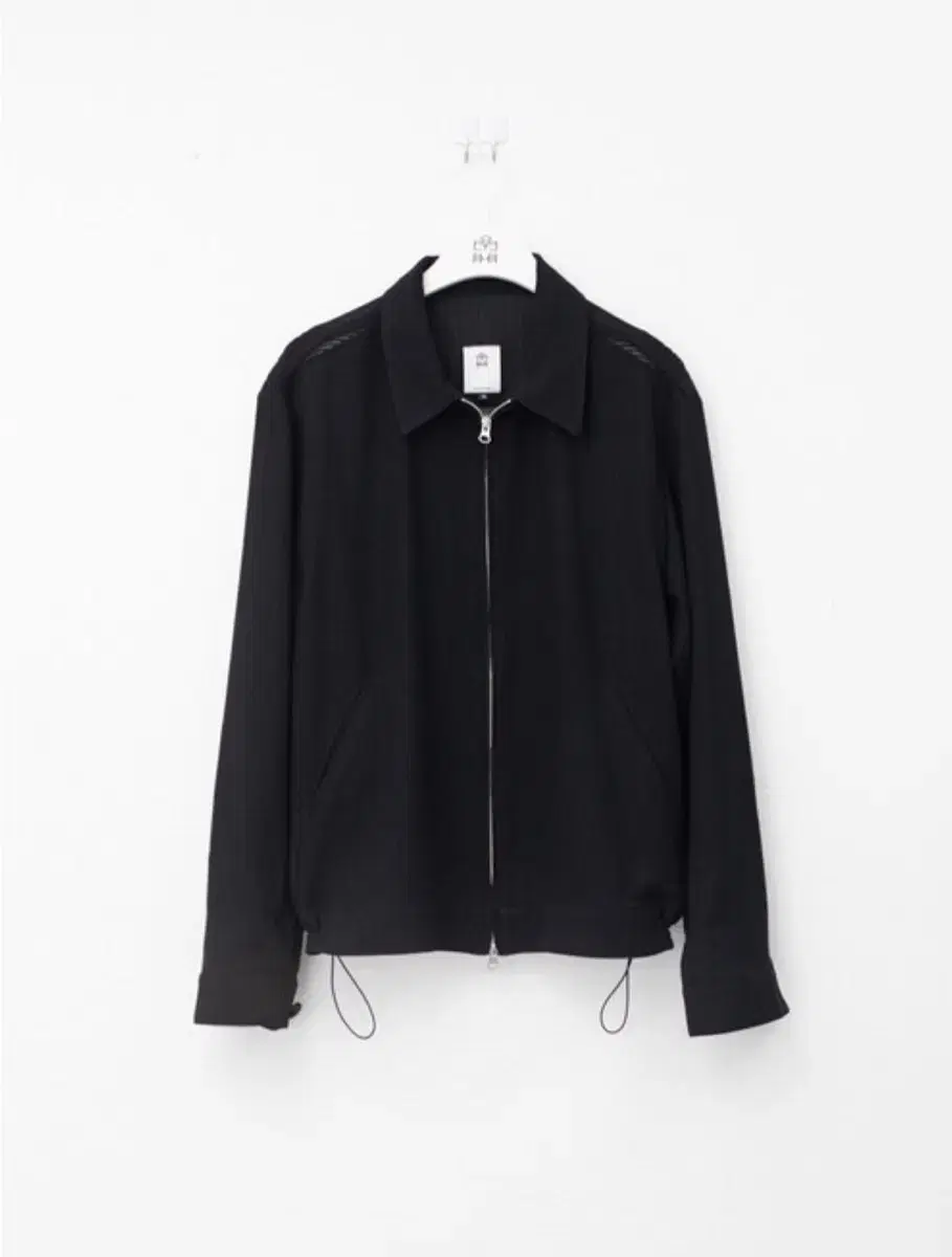 [3] Polythene zip-up kara jacket black