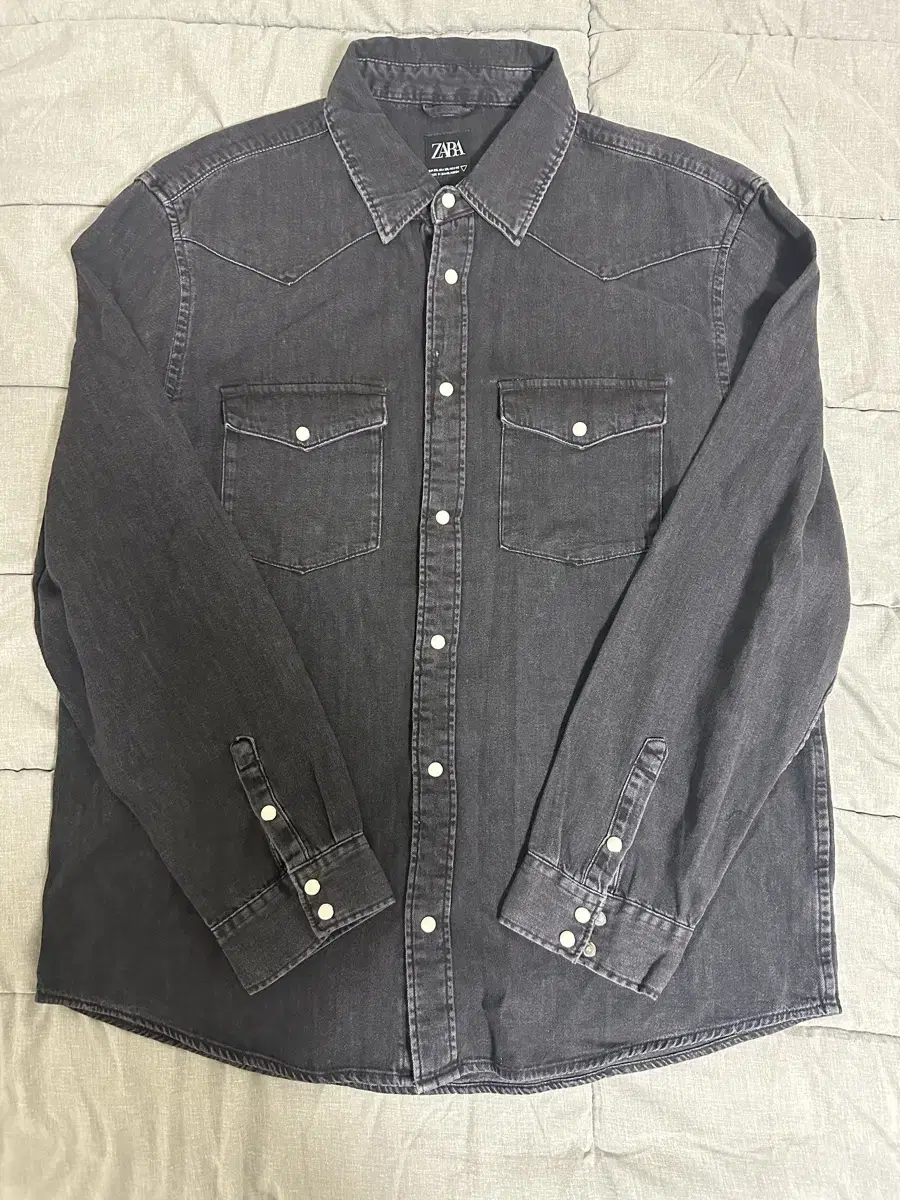 Zara Light Denim Shirt Black Size XXL