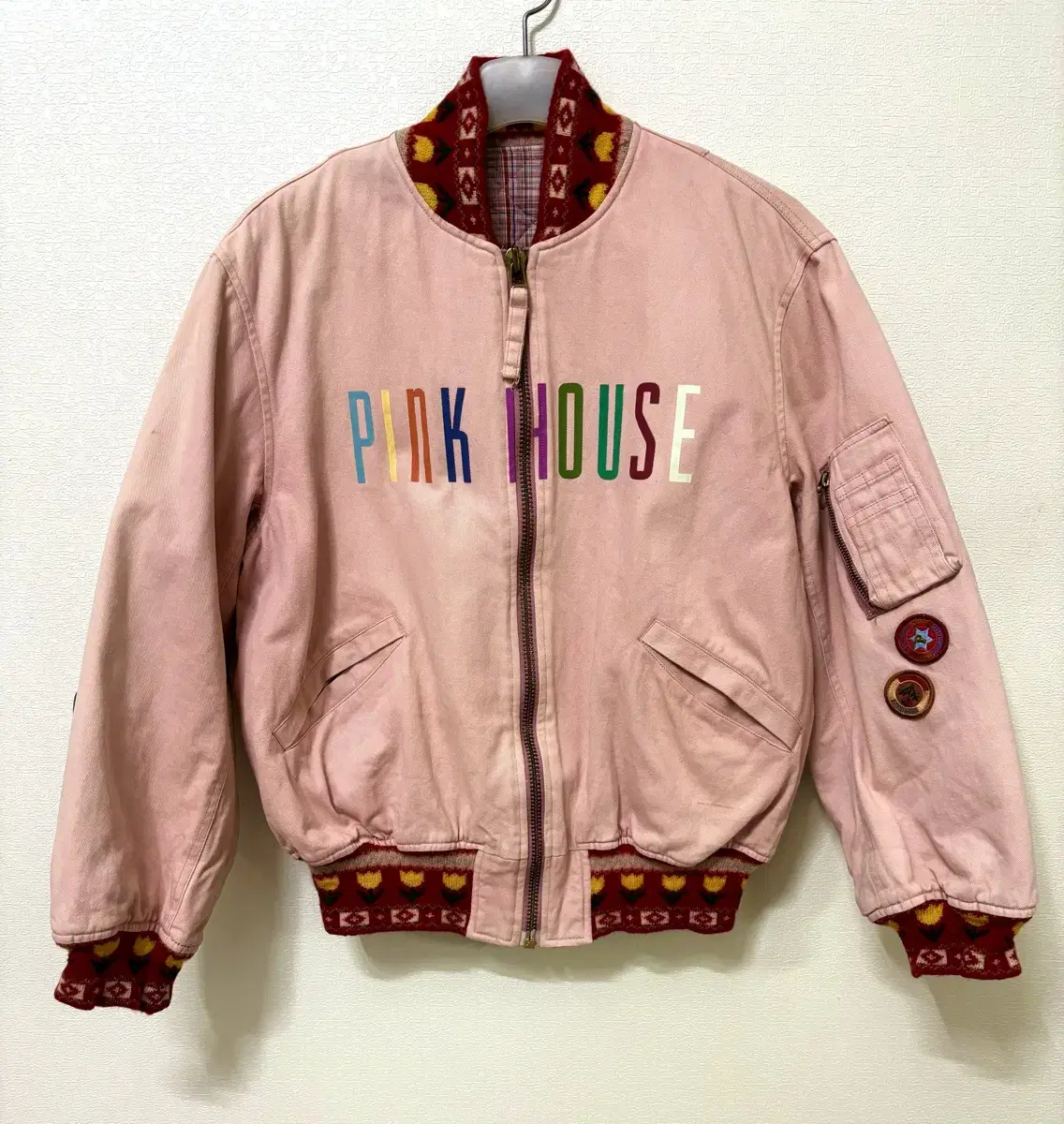 Pinkhouse Vintage MA-1 Bomber Patch Jacket