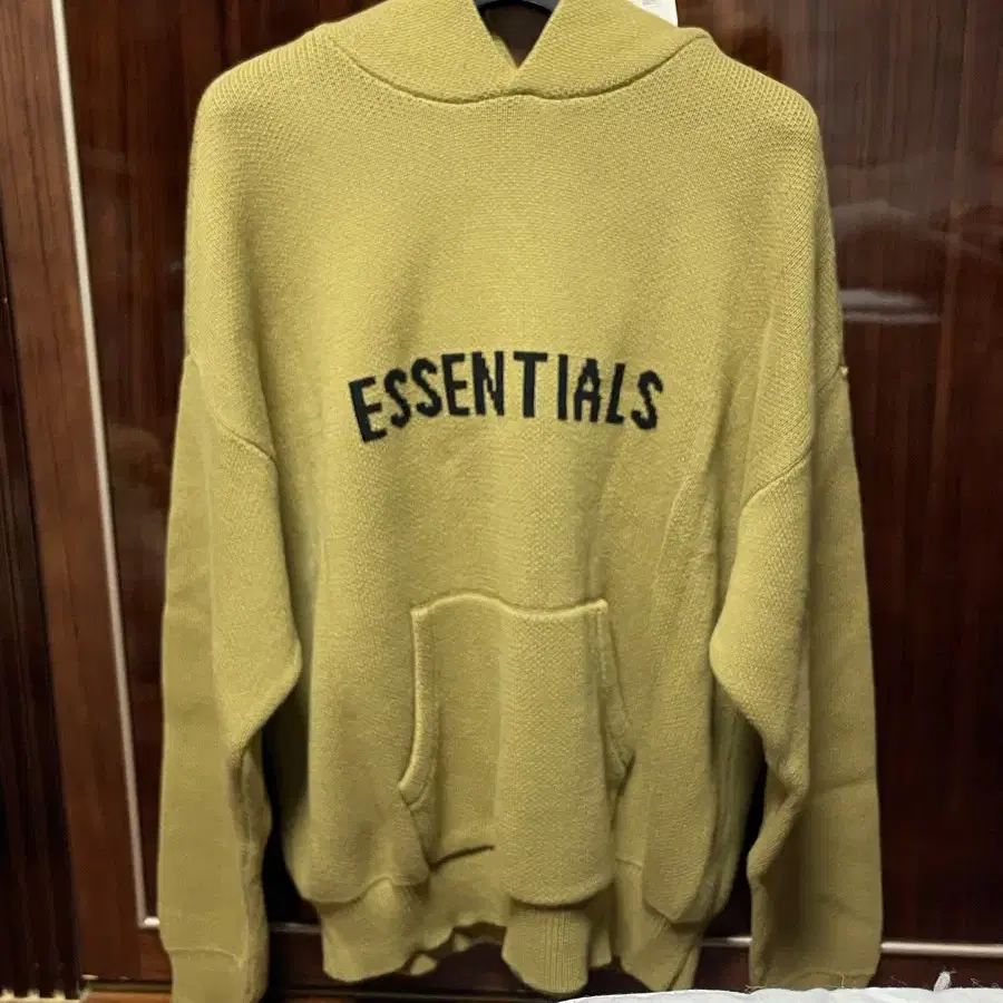 Essentials 에센셜 니트 풀오버 후드 앰버 - 21FW XL