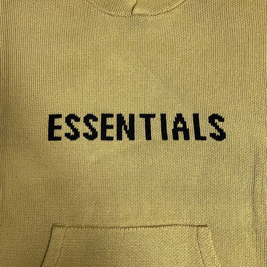 Essentials 에센셜 니트 풀오버 후드 앰버 - 21FW XL