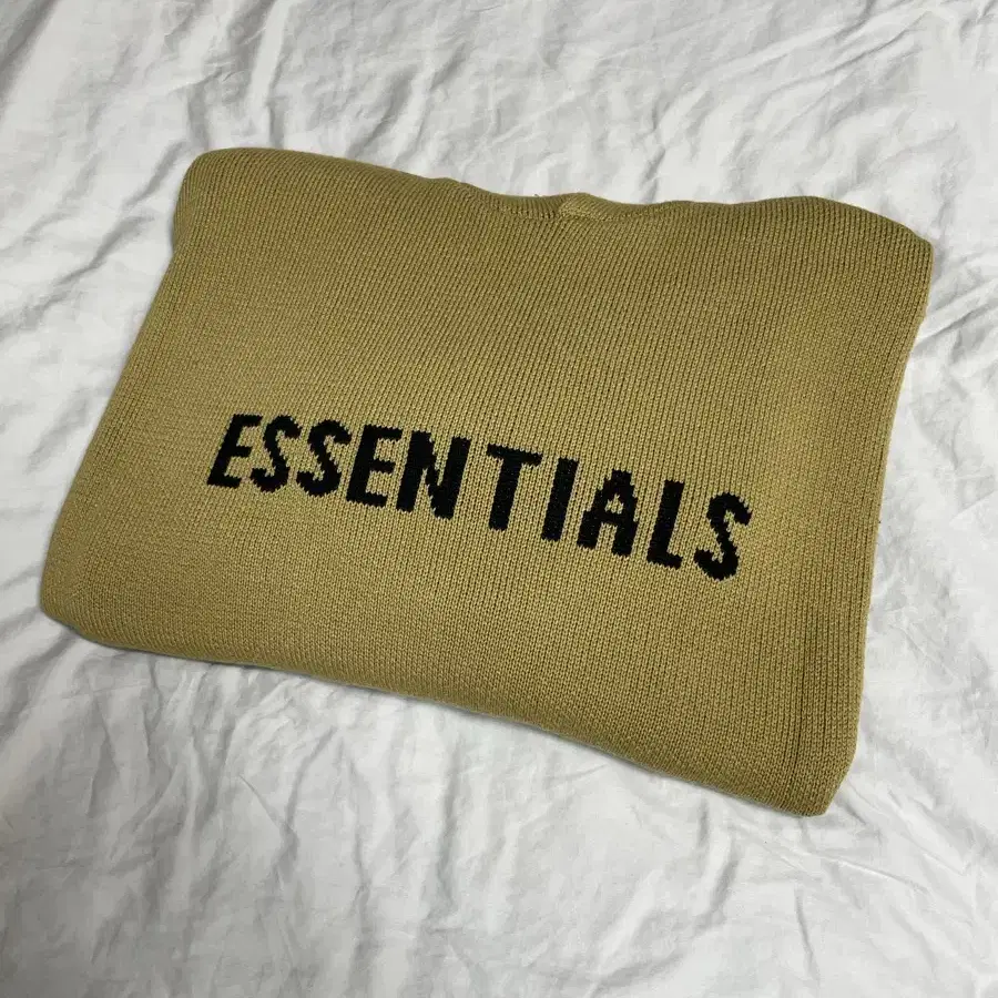 Essentials 에센셜 니트 풀오버 후드 앰버 - 21FW XL