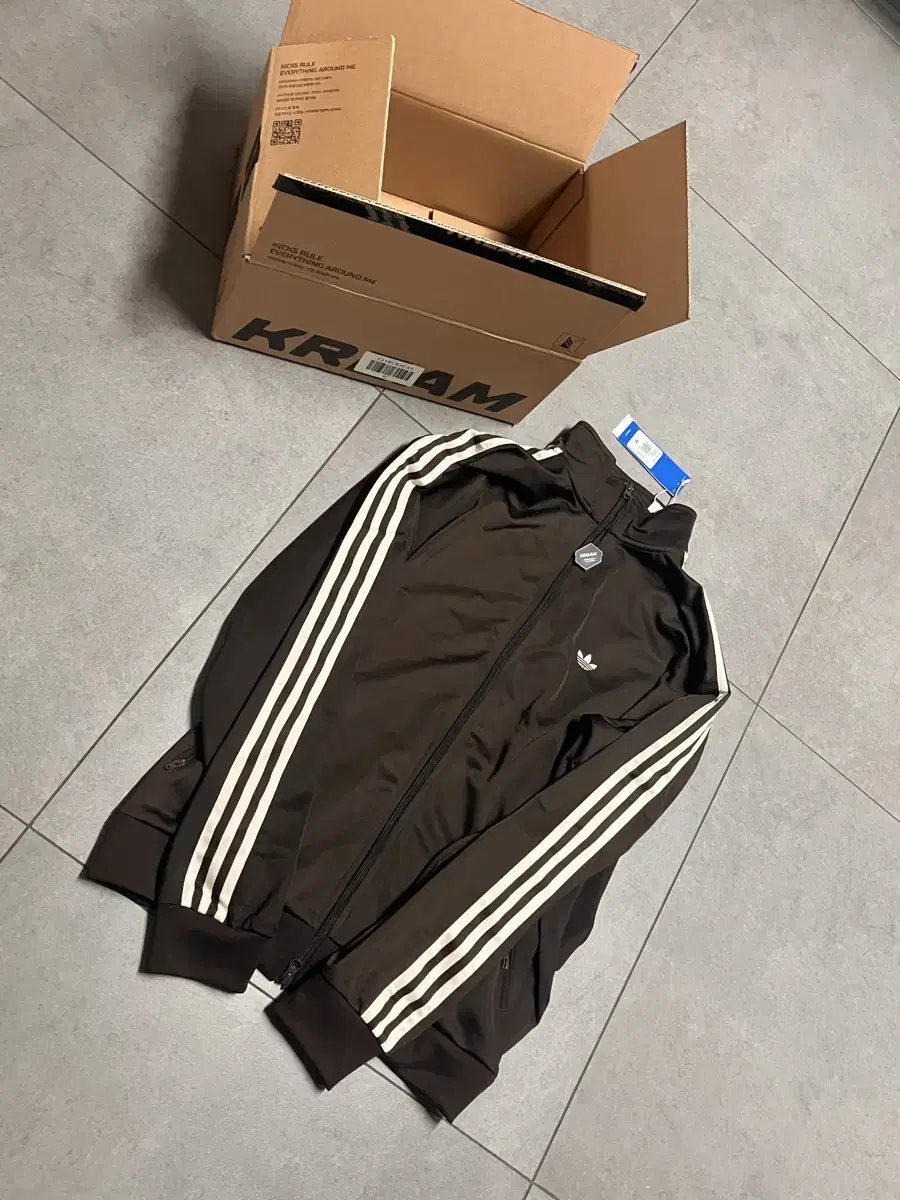 adidas Brown Jersey Track Top