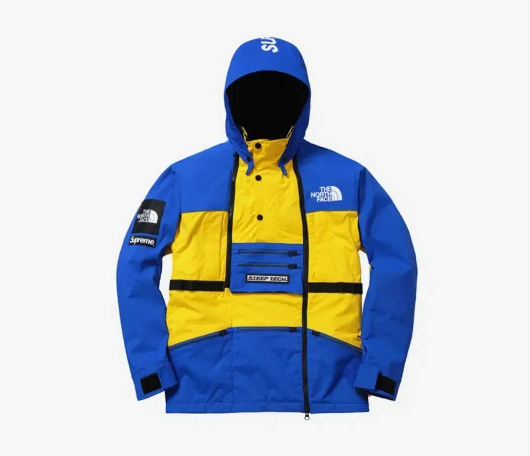 Supreme The North Face Stripe Tech Hooded Jacket Royal16SS[XL]