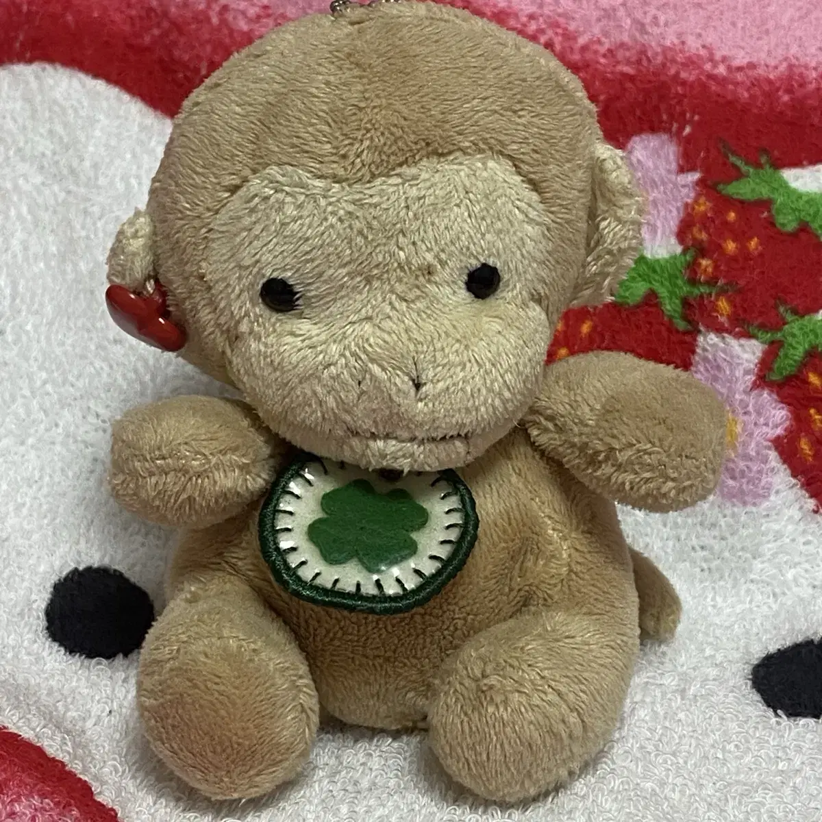 Classic Shinada Heart-Tack Clover Monkey Doll