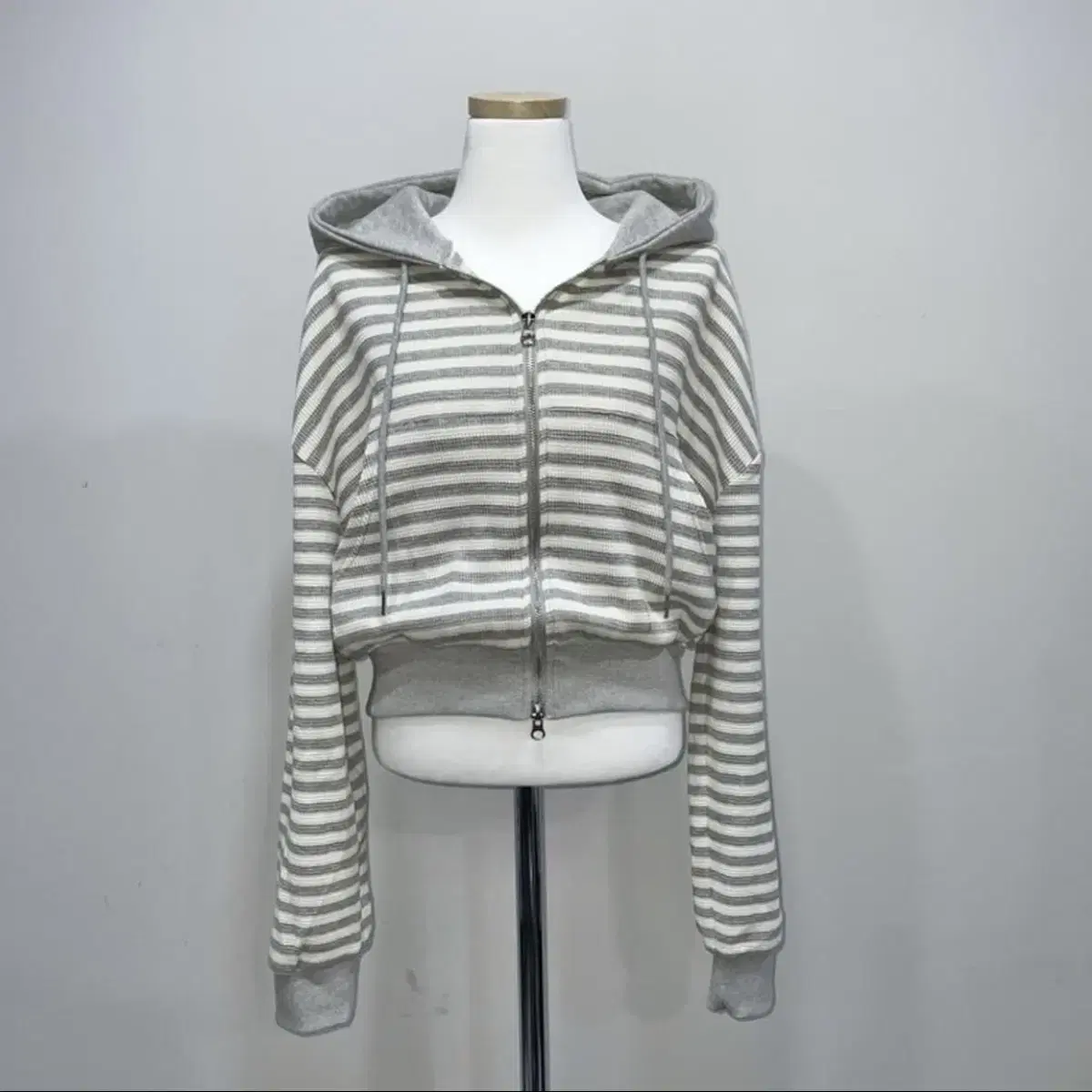 모래하우스 집업 waffle two-way zip-up