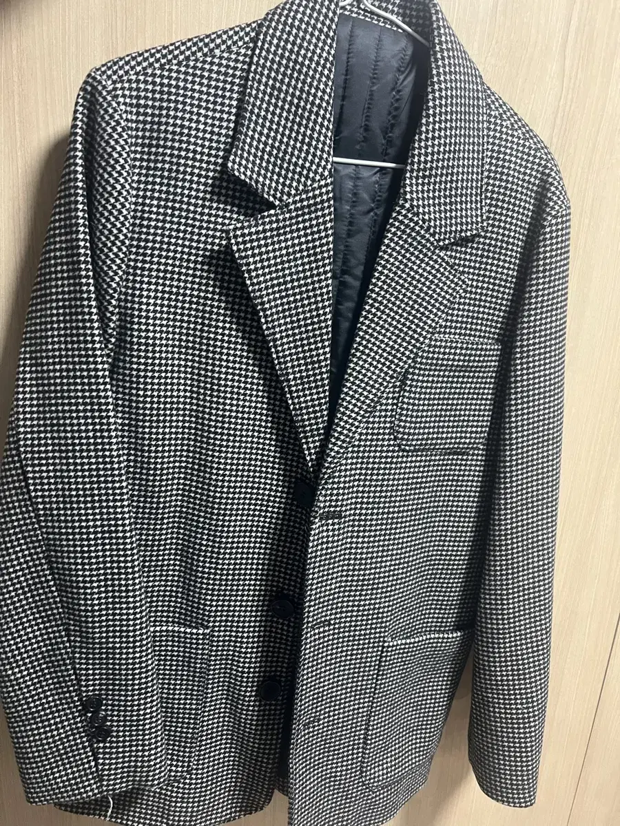 Checked quilted blazer