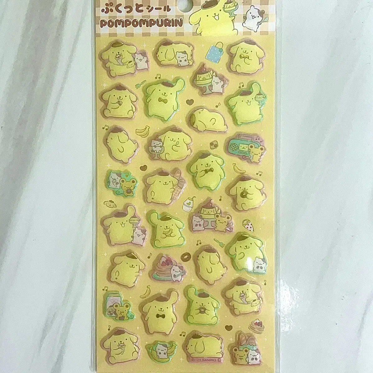 (Genuine) Sanrio Pompompurin Three-dimensional Foam Sticker