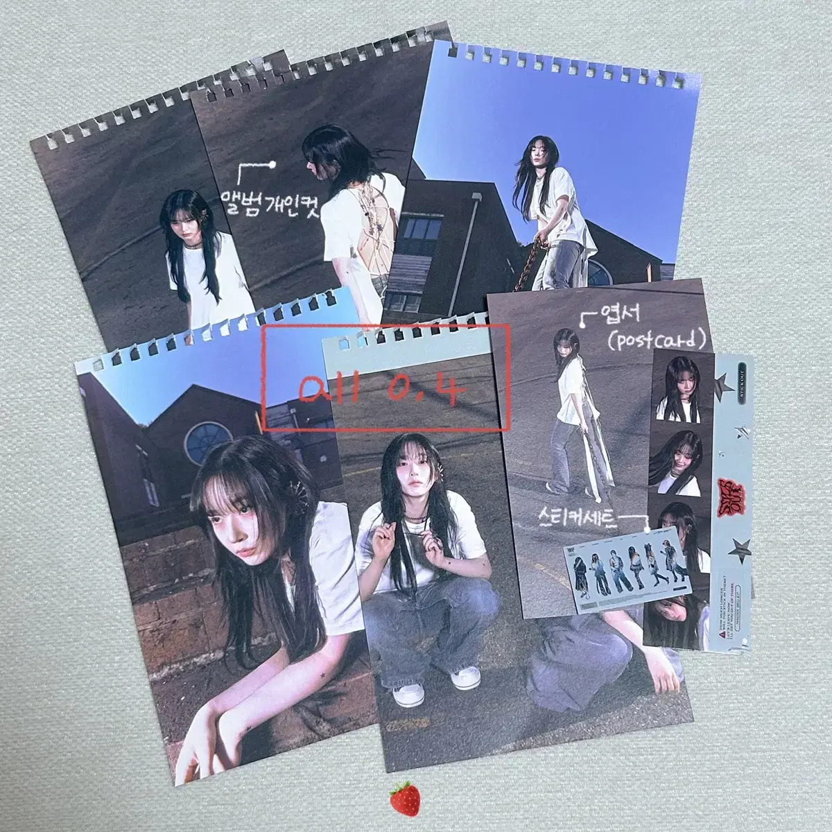 nmixx haewon postcard sticker set