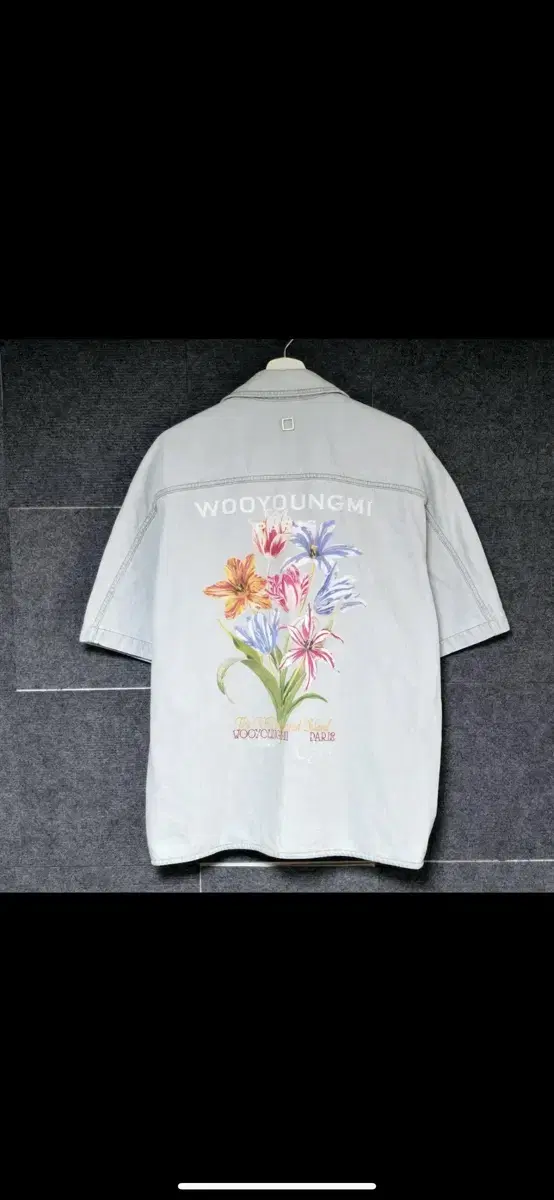 Wooyoung Mi Woo flower short sleeve shirt 24 years sell cheap 48