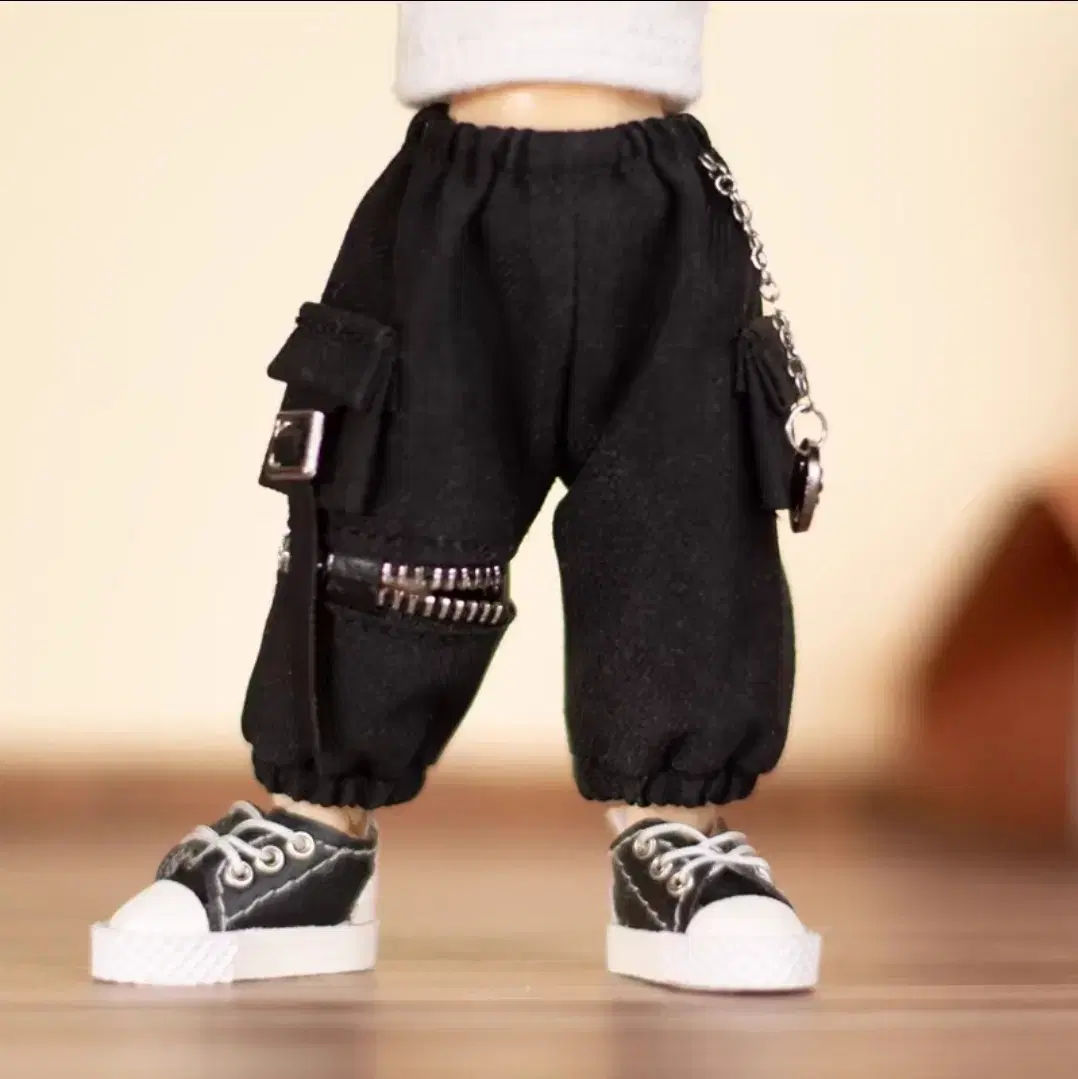 Obitsuobi OB11 Black Cargo Pants Chain