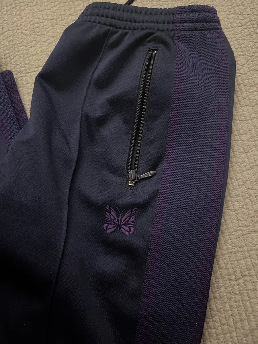 [M] Needles Track Pants Narrow Navy Purple