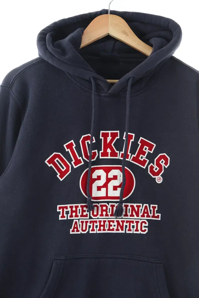 (L) Dickies Hoodie Navy Brushed Old School-103B7