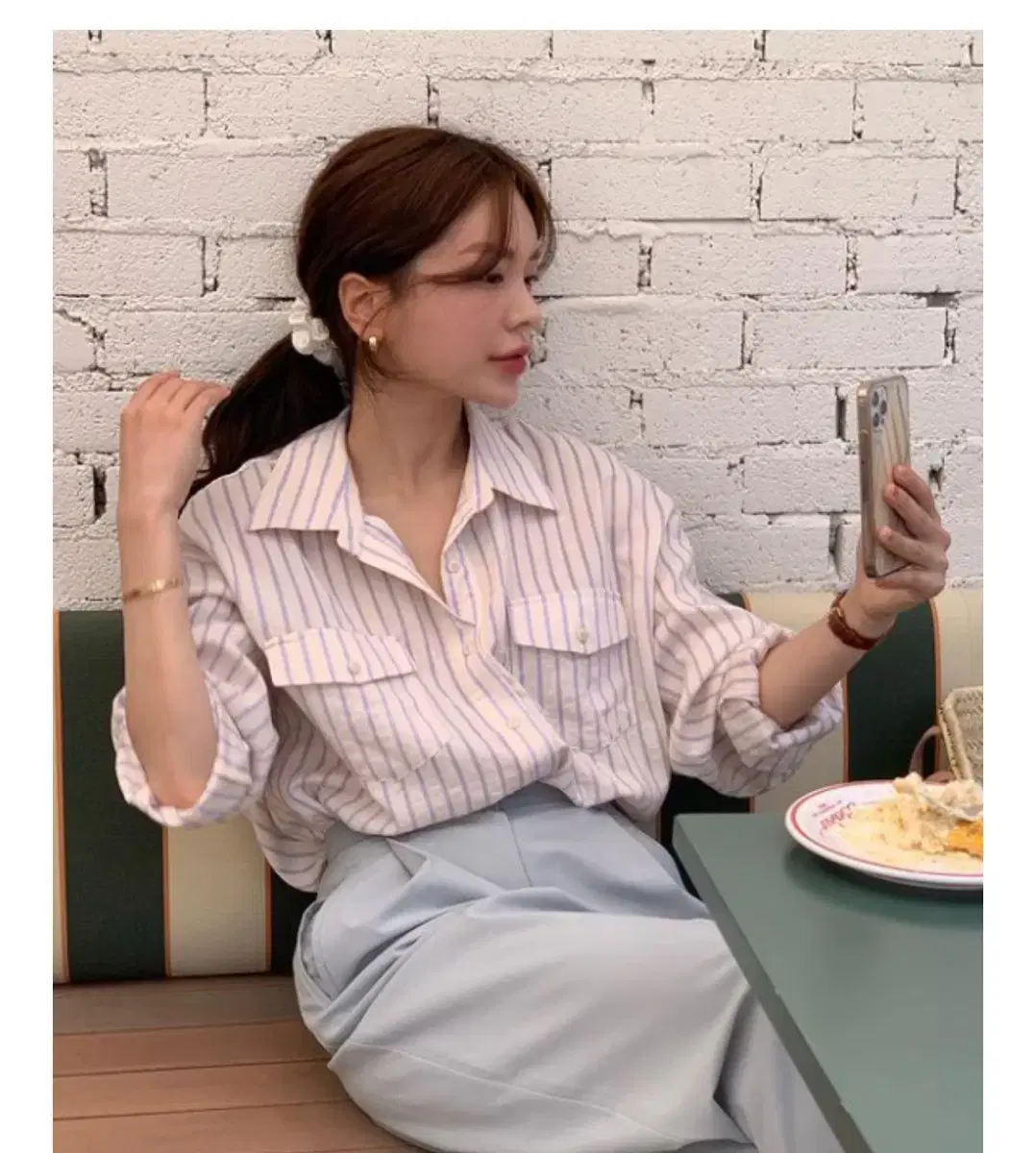 위드아웃썸머 셔츠 marie shirt 베이지