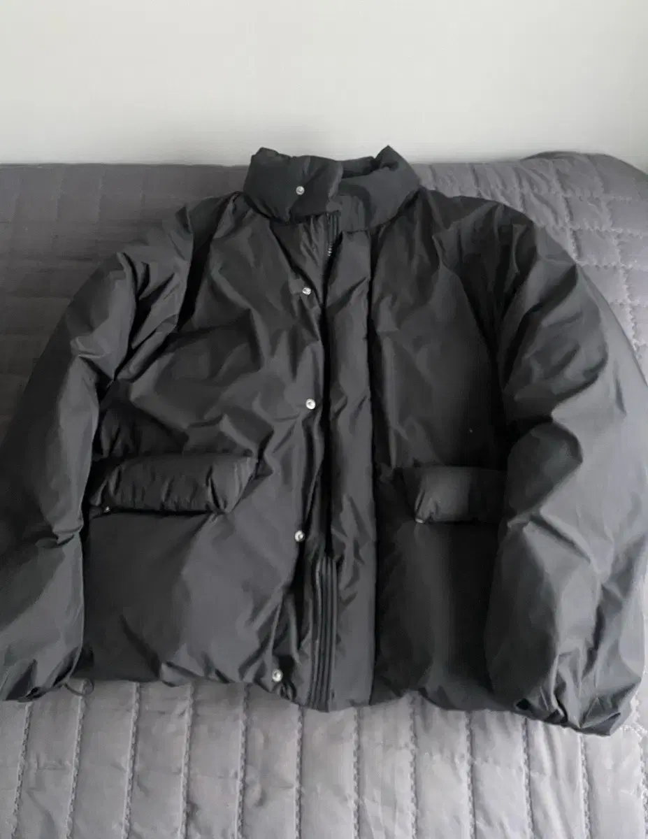 [M] Zavanas 301 Minimalist Overfit Duck Down Puffer Padded Jumper Black