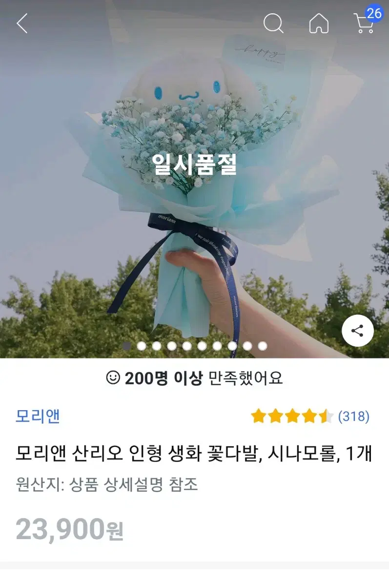 시나모롤 꽃다발