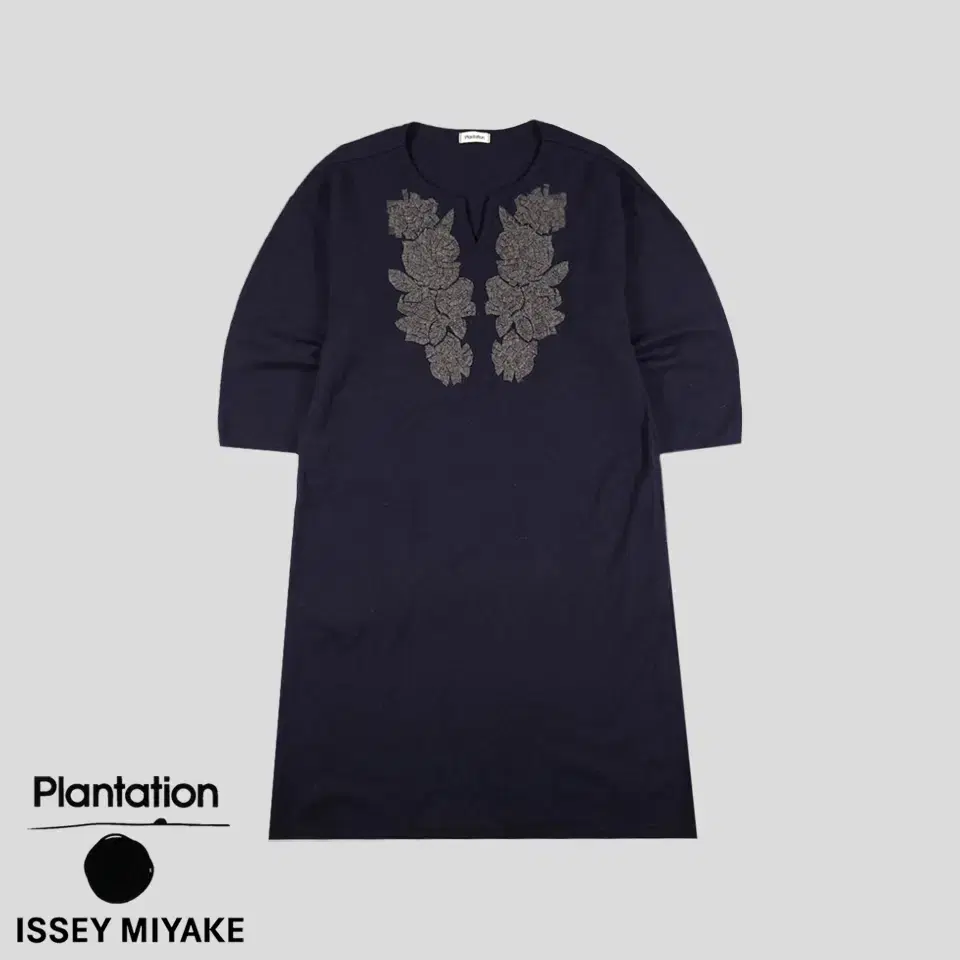 PLANTATION 플랜테이션 BY 이세이미야케 딥네이비 그레이 플라워패