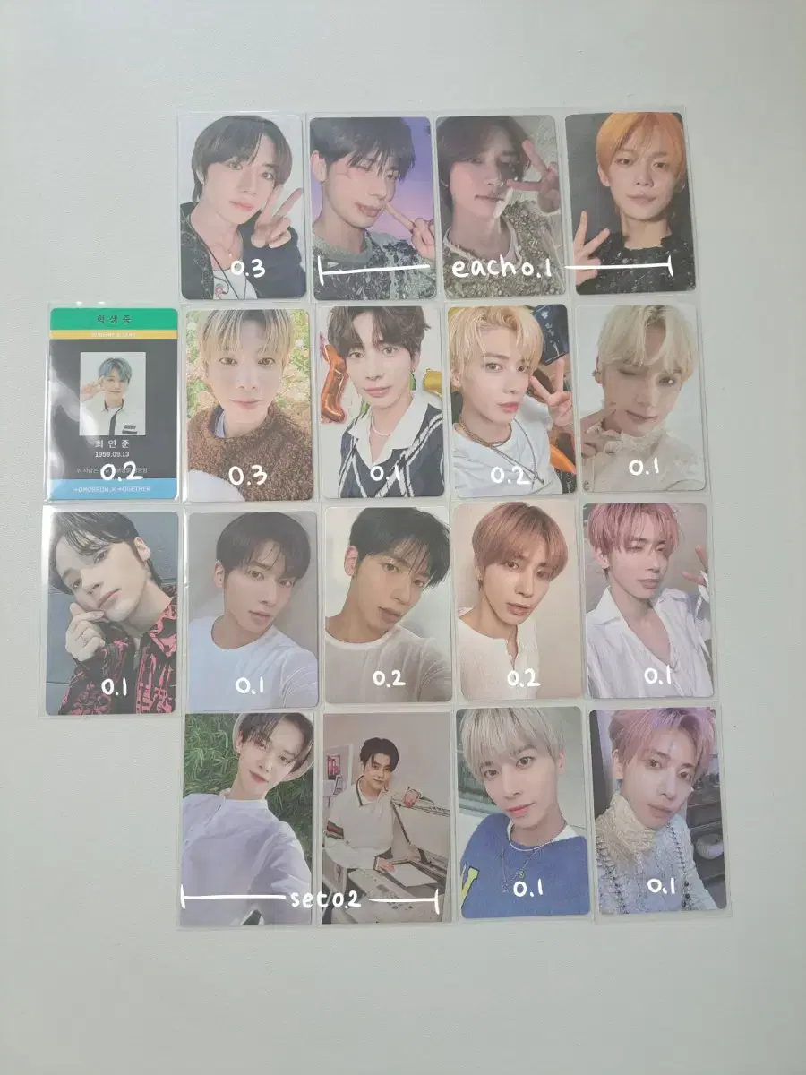 Tuvatu TXT yeonjun beomgyu taehyun hueningkai photocard unreleased photocard DecoKit buncheol WTS