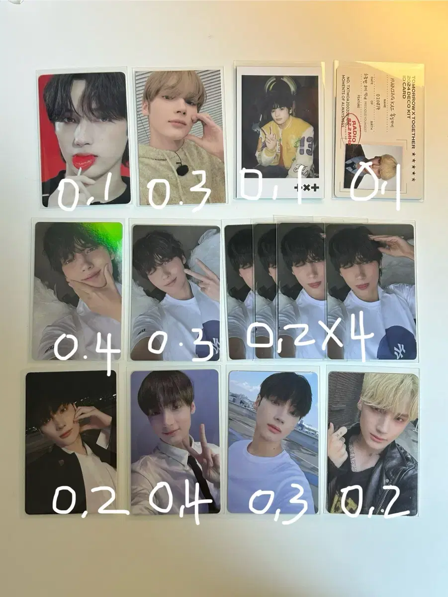 txt hueningkai photocard wts