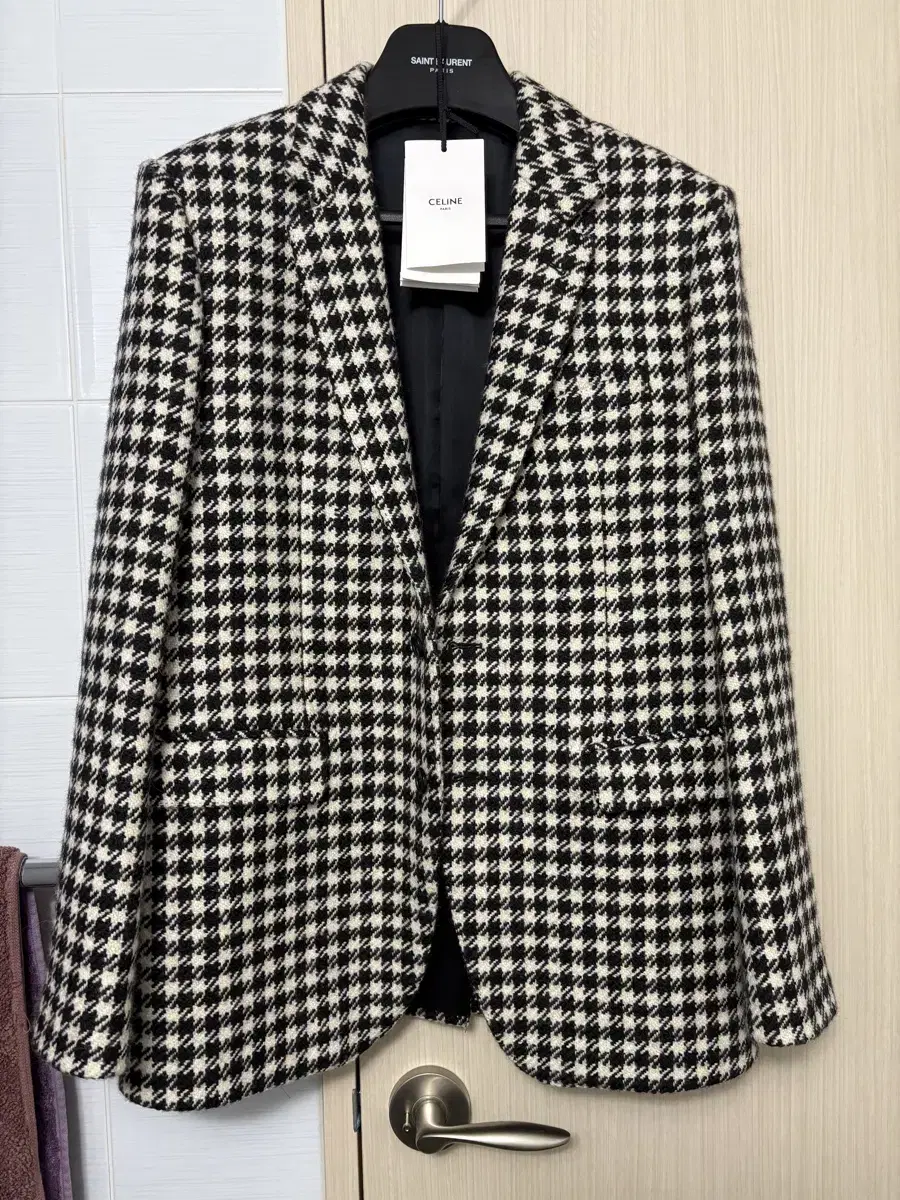 Seline Houndstooth Blazer 48