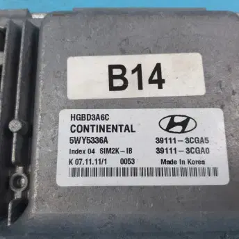 현대 그랜저 HG ECU 39111-3CGA5 / 39111-3CGA0