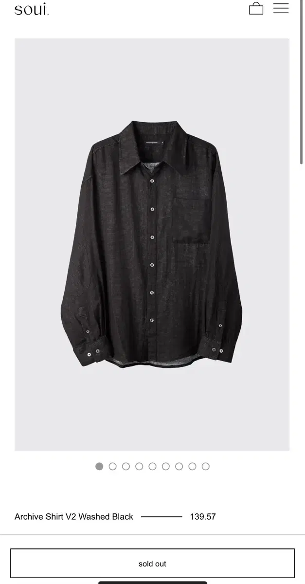 4) Hatching Room Archive Shirt V2 Washed Black