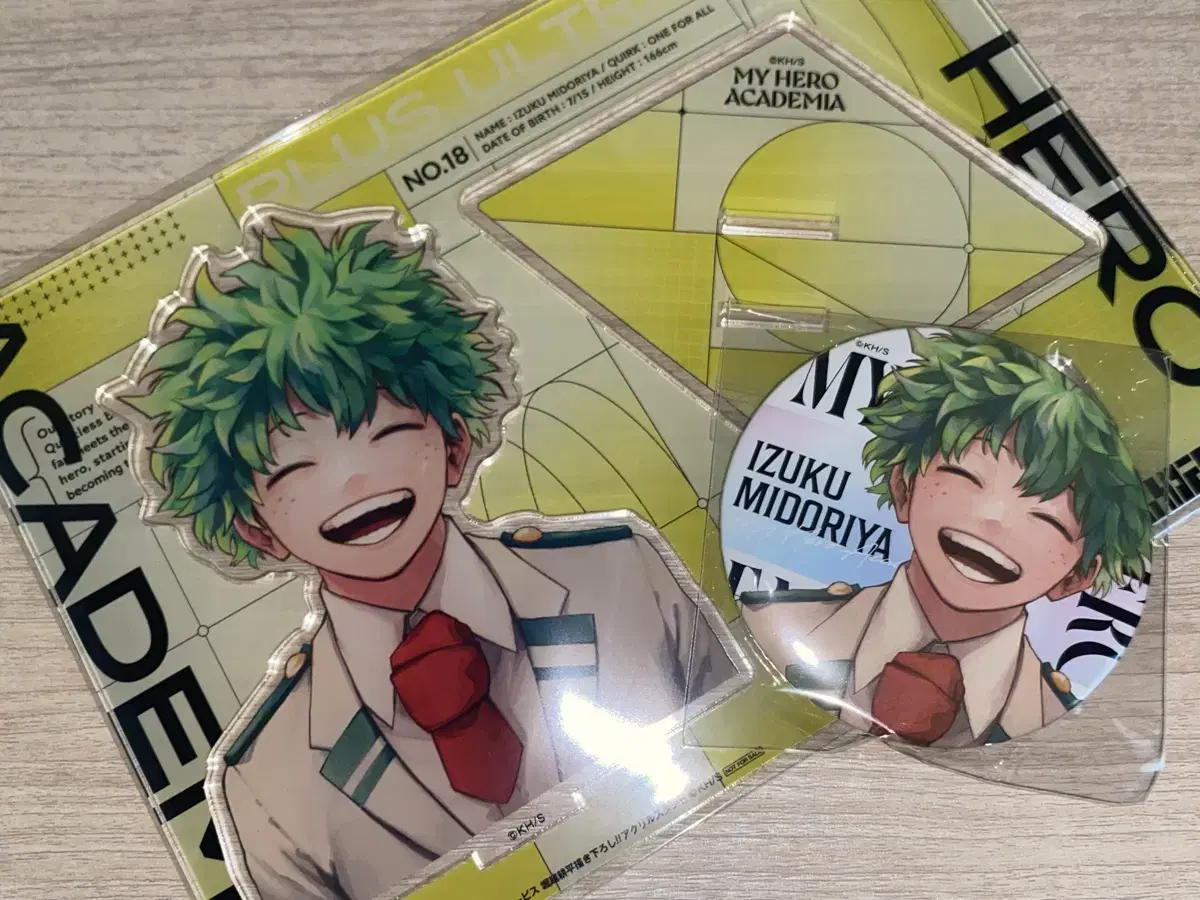 Hiroaka Hilak Midoriya Izuku Deku Giga Magazine Entry Acrylic + Can Badge Set