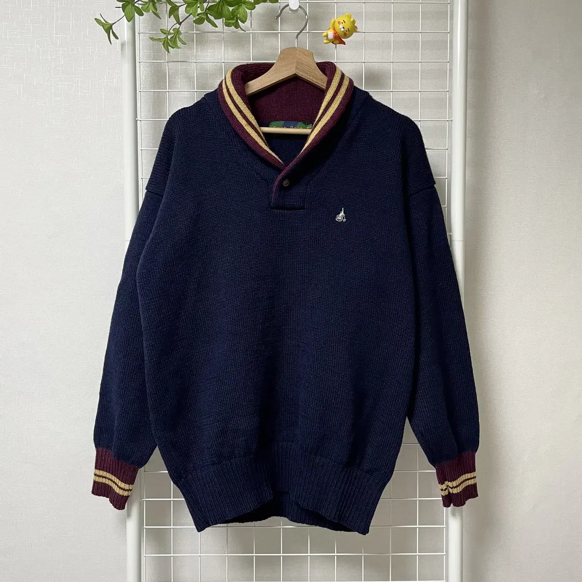 Beanpole Button-up Knit Cardigan Navy WK-0063