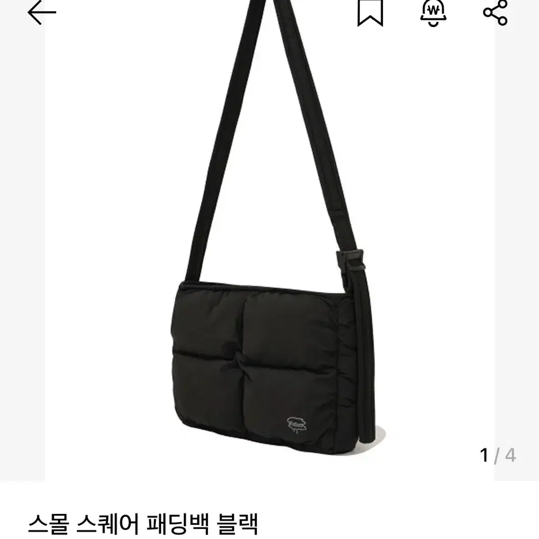 팔렛 스몰 스퀘어 패딩백 숄더백 가방 블랙