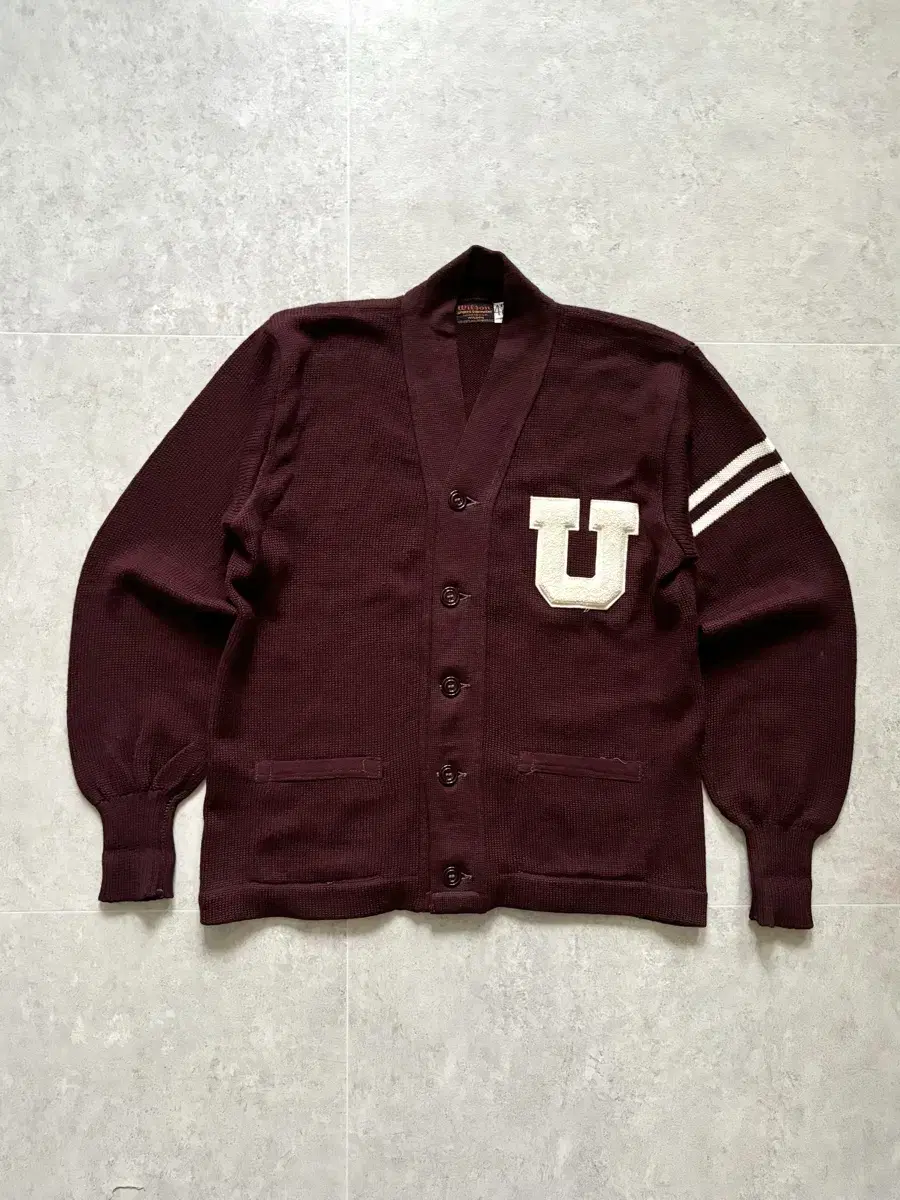 50s Wilson Sports Equipment Letterman Cardigan 100% Cotton