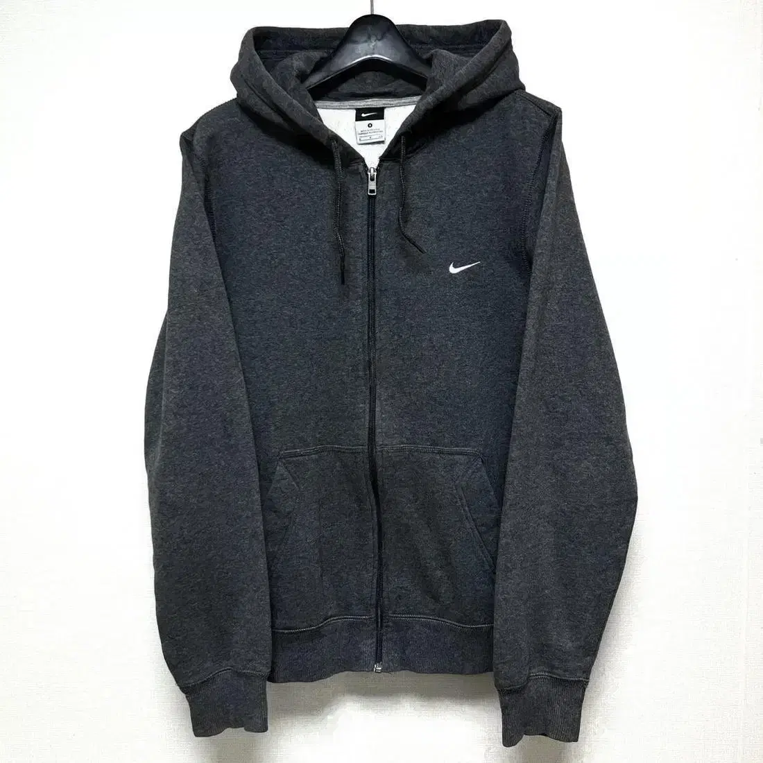 [S,90]Nike Swoosh Training Hoodie Zip Up Charcoal