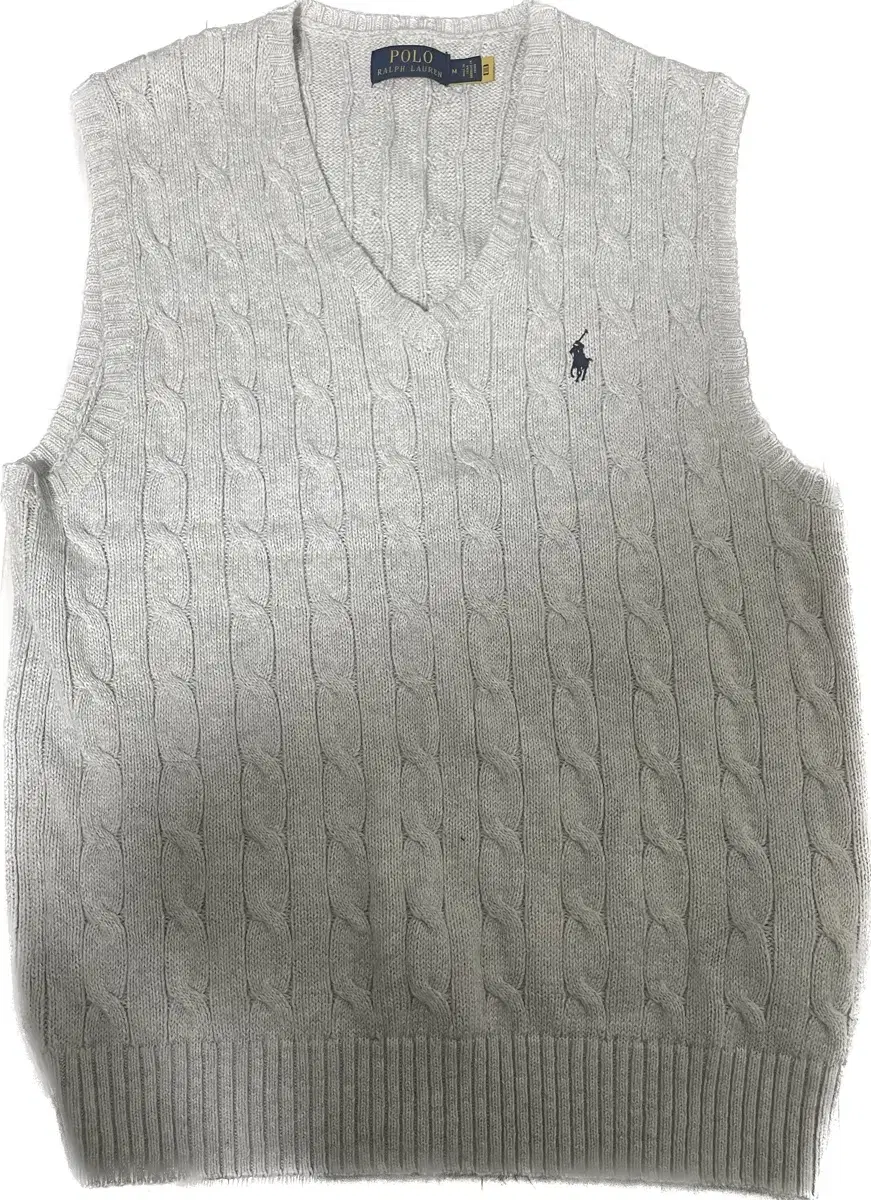 Polo knit vest gray M