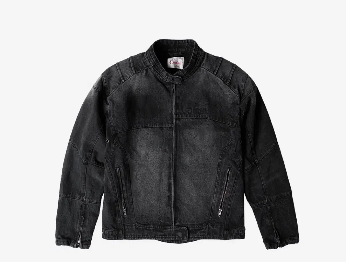 [L] ETCE Itty Bitty Denim Racer Jacket Black