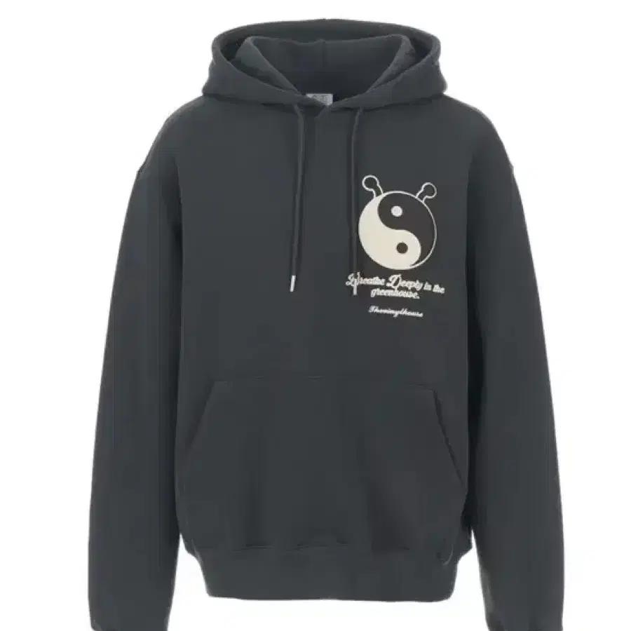 더바이닐하우스 PUFF YIN YANG HOODIE CHARCOAL