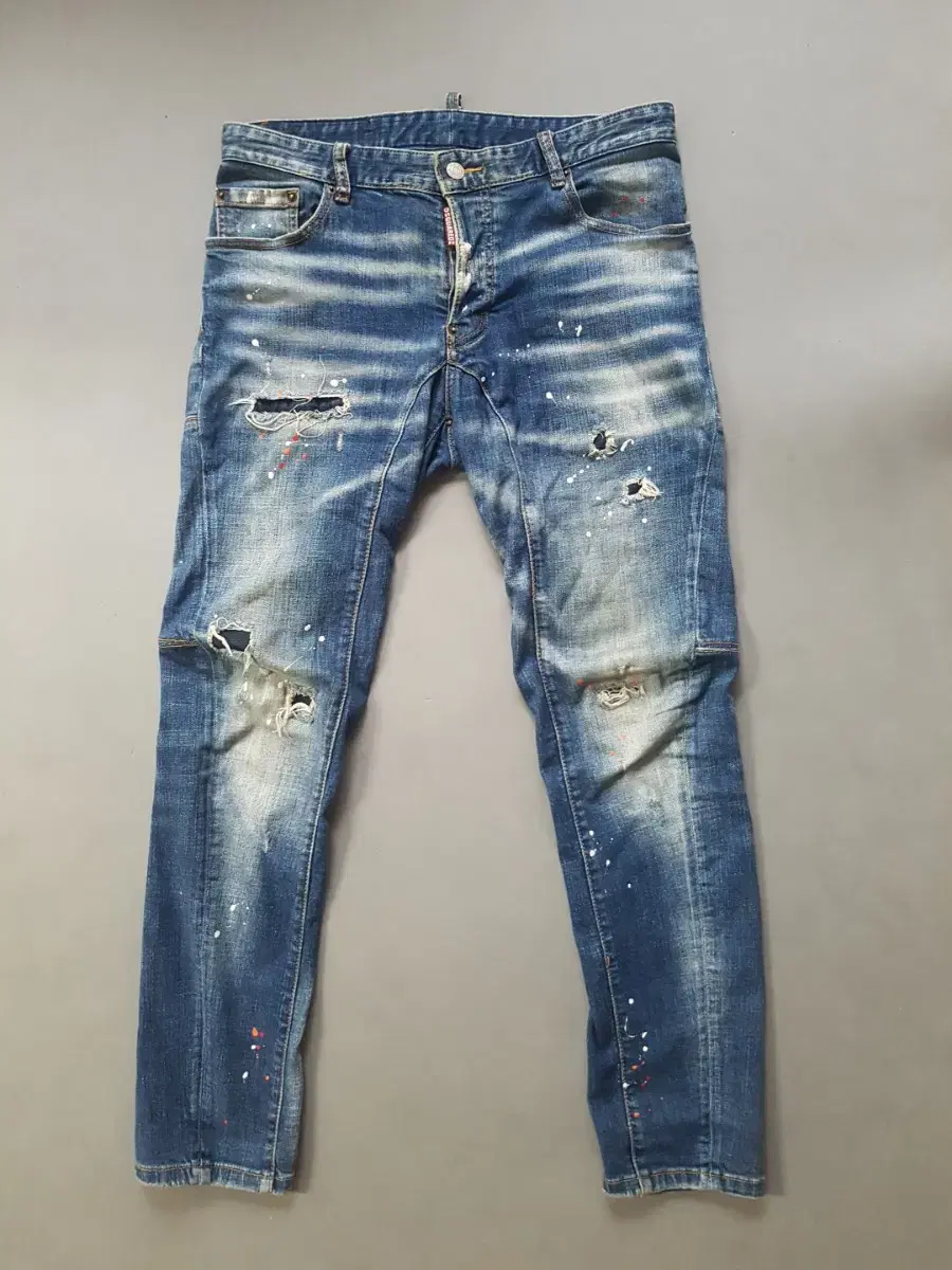 [48] Disqualified2 Multipainted Tie-Dye Biker jin Jeans 32 33