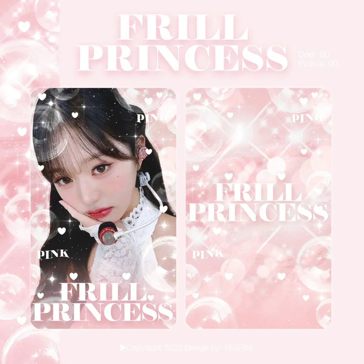 Ive jang wonyoung sells photocard designs.