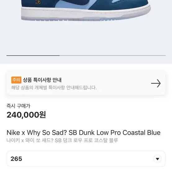 나이키 x why so sad? sb dunk low pro