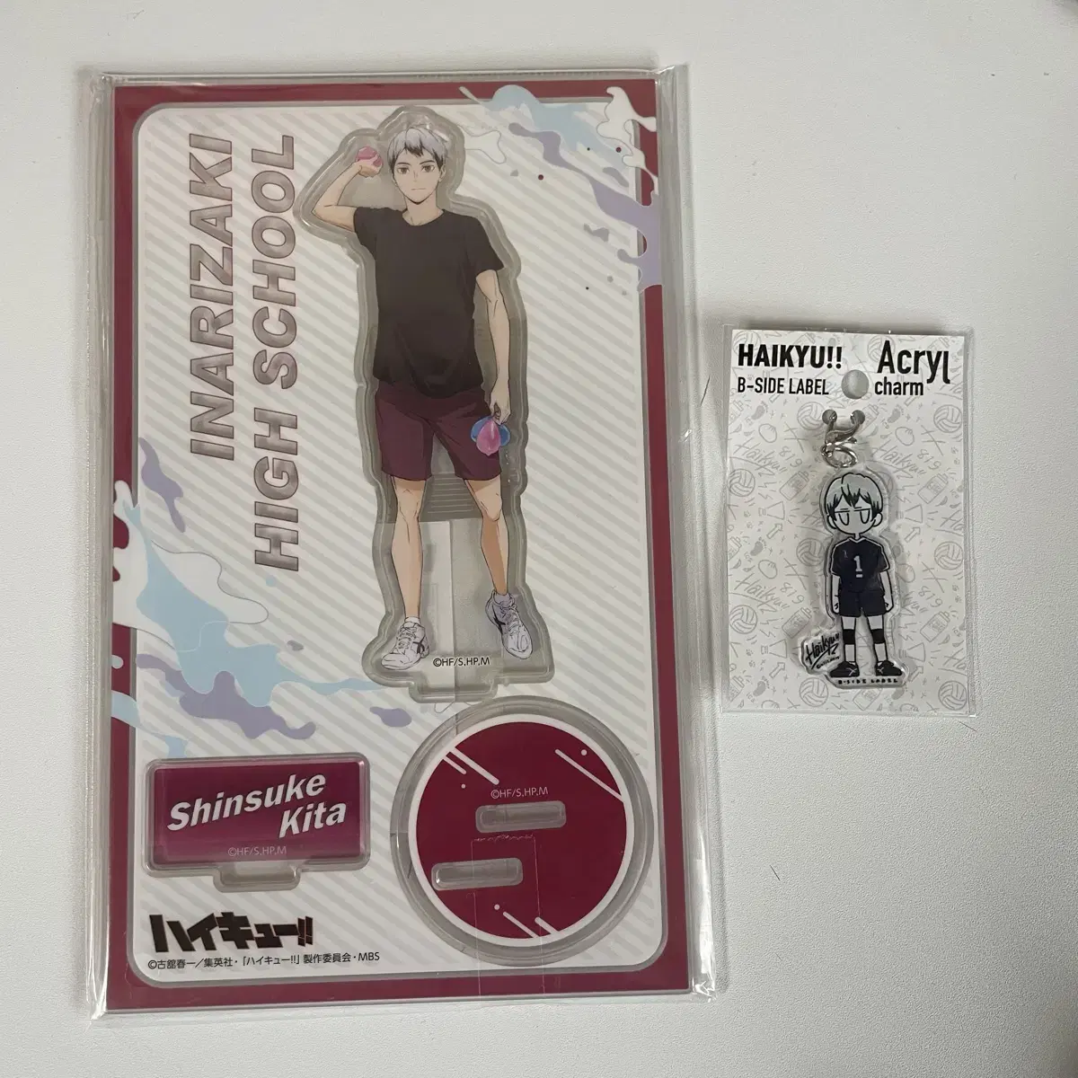 Haikyuu Inarizaki Kita Shinsuke Squirting Gun acrylic + Biside keyring Cham Cham in bulk