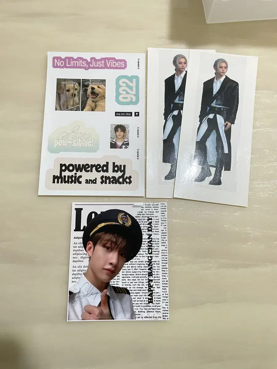 Straykids skz Birthday Cafe Sankka sticker Merch bang chan lee know seungmin Felix