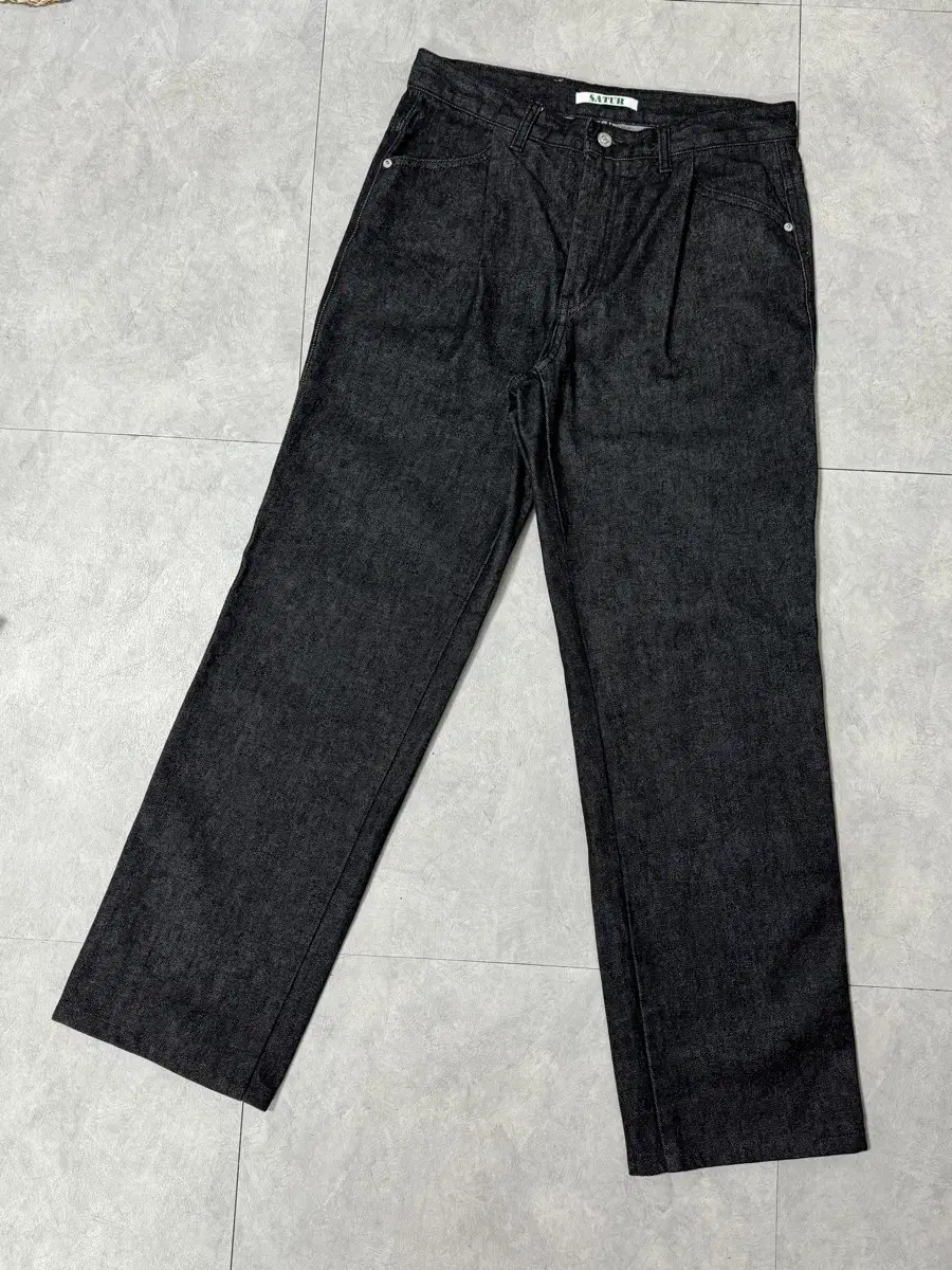 Setter Kaien One Tuck Black Denim Pants M