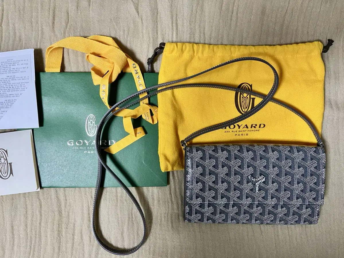 Goyard Mini Crossbody Bag & Long Wallet VARENNE Gray